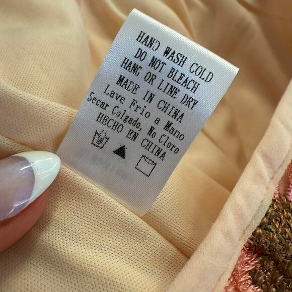 Whimsy 3d floral embroidered corset top fairycore lace up tie back | Size M - Picture 7 of 10